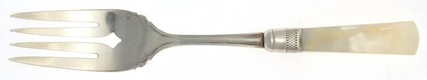 Flatware (Plated Bolster) Pearl Handle Salad Fork W/Silverplate Prongs