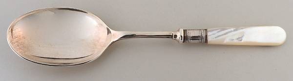 Flatware (Plated Bolster) Serving Spoon with Silverplate Bowl