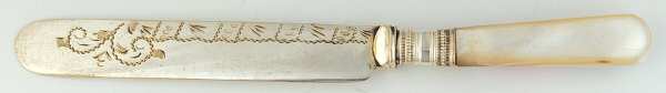 Flatware (Plated Bolster) Breakfast Knife with Silverplate Blade