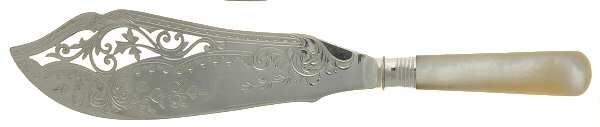 Flatware (Plated Bolster) Hollow Handle Fish Serving Knife, Silverplt Blade