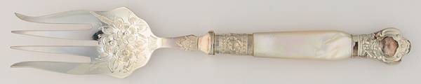 Flatware (Plated Bolster) Large Solid Cold Meat Serving Fork