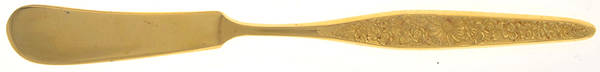 Golden Marguerite (Gold Electroplate) Flat Handle Master Butter Knife