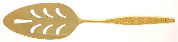 Golden Marguerite (Gold Electroplate) Pierced All Stainless Pie Server