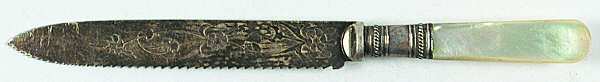 Flatware (Plated Bolster) Individual Solid Fruit Knife w/Bright Cut