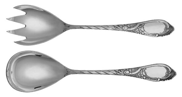 P7R1 (Silverplate) (2 Pc) Solid Salad Set