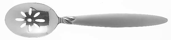 Satin Laurel (Stainless) Pierced Solid Serving Spoon