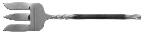 PII10 (Stainless) Large Solid Cold Meat Serving Fork