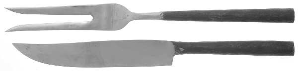 PWF1 (Stainless) Large 2-Piece Roast Carving Set w/Stainless Blade