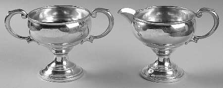 PSC2 (Sterling, Hollowware) Weighted Mini Creamer and Open Sugar