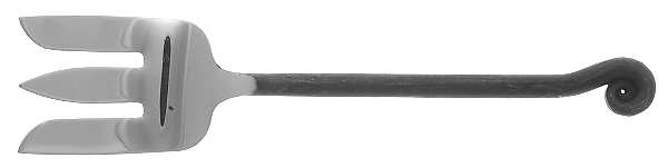Pii11 (Stainless) Large Solid Cold Meat Serving Fork