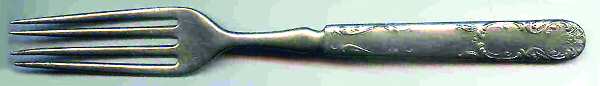 PAV1 (Silverplate) Indented Solid Handled Fork