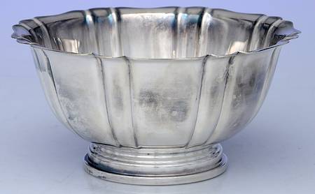 Silverplate Hollowware 7" Vegetable-Round/Ruffled
