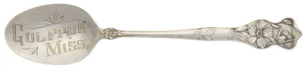 Wild Rose (Sterling) Souvenir Spoon (Five O'Clock)
