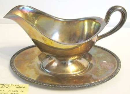 1201 (Silverplate, Hollowware) Plated Gravy Boat & Underplate