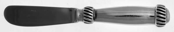 Twist (Silverplate Handle) Butter Spreader Hollow Hdl-Paddle/Stainless Blade