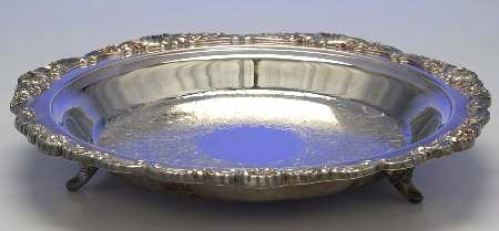 3208 (Silverplate, Hollowware) Footed Pie Plate