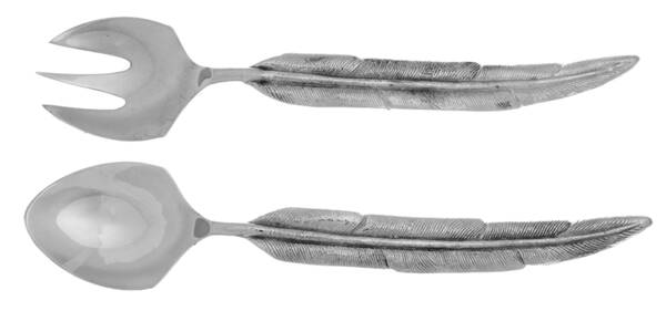 Quill (Stainless) (2 Pc) Solid Salad Set