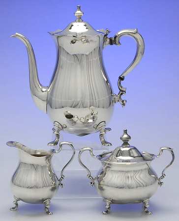 Jack Shepard Tea Service (Silverplate, Hollowware) (3 Pc) Coffee Set (PCP,PCR,PSU)