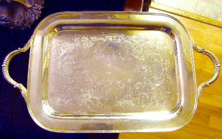 500 (Silverplate, Hollowware) Silverplate Waiter Tray