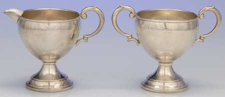 333 (Sterling, Hollowware) Creamer & Open Sugar Set