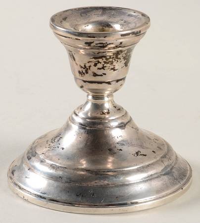 19 (Sterling, Hollowware) Weighted Console Candleholder