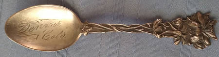 Floral Series (Sterling) Souvenir Spoon (Five O'Clock)