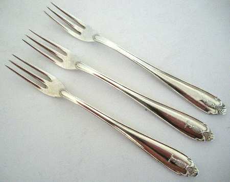 Lotus (Silverplate) Cocktail/Seafood Fork