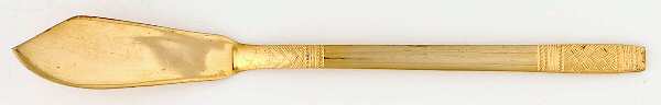 Rotunda (Gold Electroplate) Flat Handle Master Butter Knife