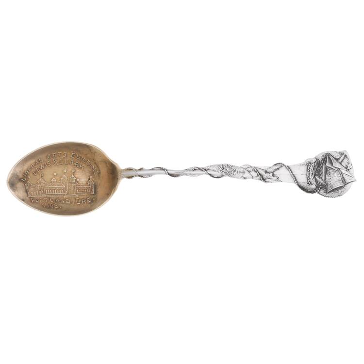 States & Cities Souvenir Spoons(Sterling) Oregon Demitasse Spoon