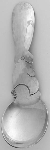 Bunny (Sterling) Straight Handle Baby Spoon
