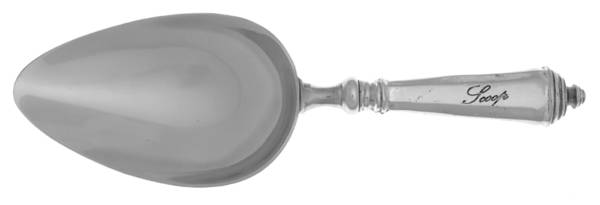 Antique Silver (Silverplate) Ice Scoop with Silverplate Bowl