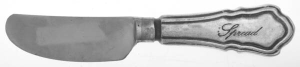 Antique Silver (Silverplate) Butter Spreader Hollow Hdl-Paddle/Stainless Blade