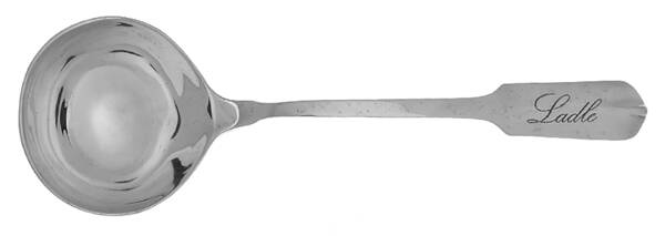 Antique Silver (Silverplate) Solid Soup Ladle