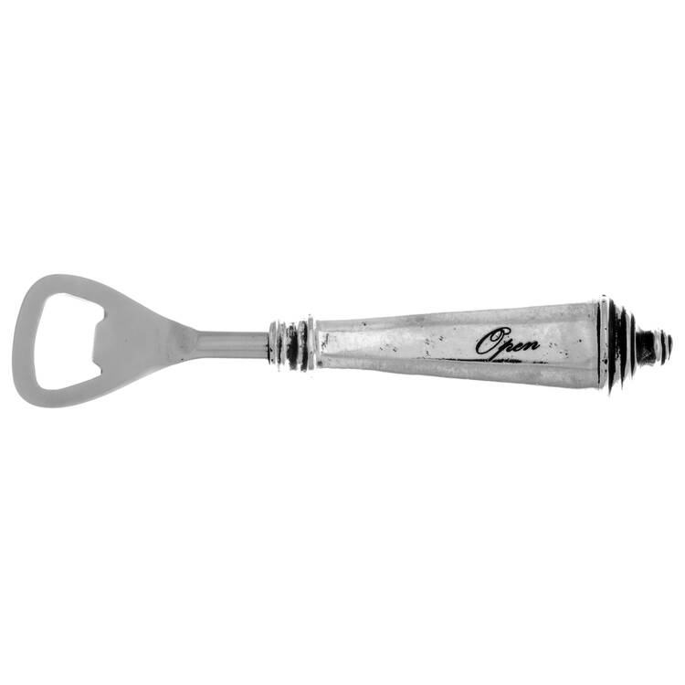 Antique Silver (Silverplate) Bottle Opener with Stainless Bowl