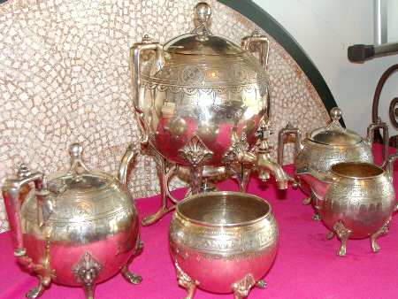 2000 (Silverplate, Hollowware) 5-Piece Plated Tea Set (with Waste)