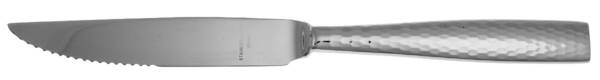 Shiny Hammered (Stainless) Steak Knife Individual Hollow, Serrate HC