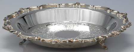 138 (Silverplate, Hollowware) 13" Round Footed Tray