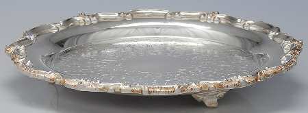 138 (Silverplate, Hollowware) 11" Round Footed Tray