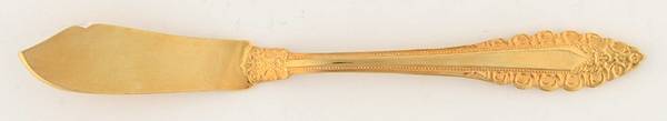 Medici (Gold Electroplate) Flat Handle Master Butter Knife