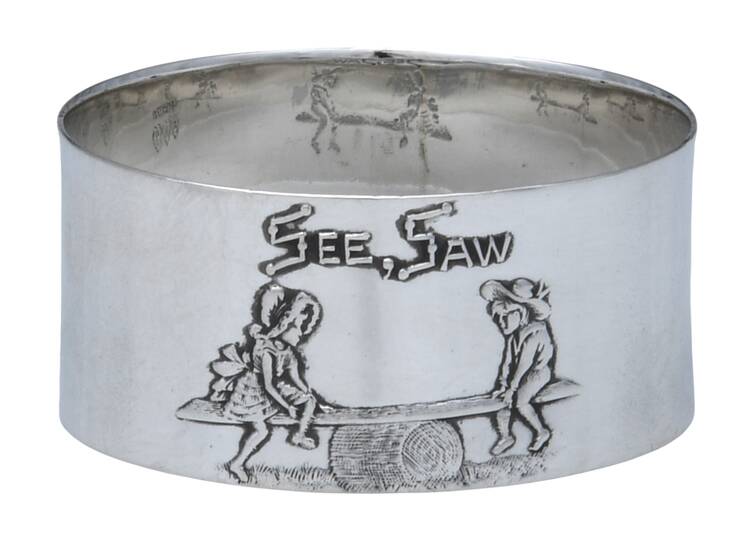 Nursery Rhyme (Sterling) Napkin Ring