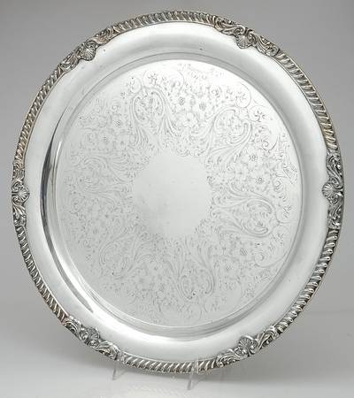 86 (Silverplate, Hollowware) 16" Round Tray