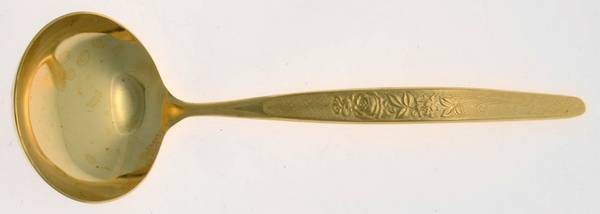 Gold la Flora (Gold Electroplate) Solid Gravy Ladle