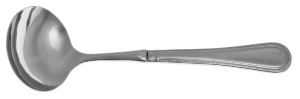Adele Beaded (Stainless) Gravy Ladle with No Spout Stainless Bowl HC