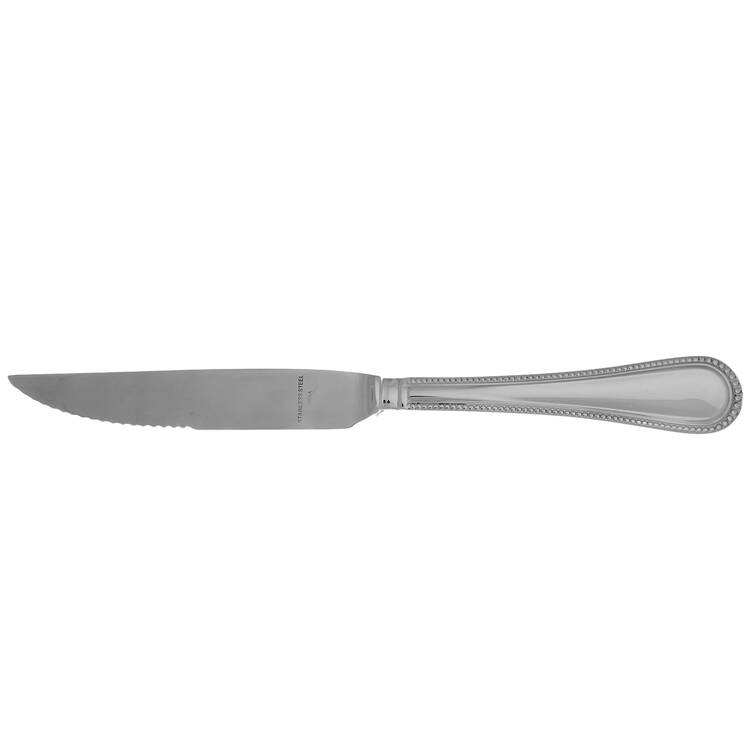 Adele Beaded (Stainless) Steak Knife Individual Hollow, Serrate HC