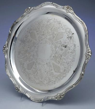 P762 (Silverplate, Hollowware) 14" Round Tray
