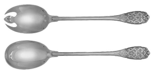 Elysee (Sterling, No Monograms) (2 Pc) Solid Salad Set