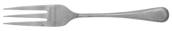 Old English Thread (Silverplate) Large Solid Cold Meat Serving Fork