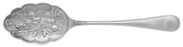 Old English Thread (Silverplate) Solid Shell Berry/Casserole Spoon