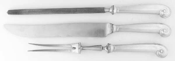 Onslow (Silverplate) Large 3-Piece Roast Carving Set w/ Stainless Blade