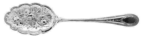 Hester Bateman (Silverplate) Solid Berry Spoon/Tablespoon